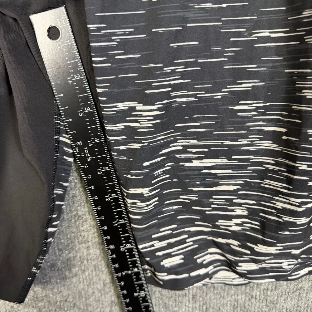 Lululemon Men's Athletic Shorts L Black White Print Gym Training Running Unlined